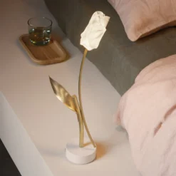 Slamp LED-Akku-Tischlampe Tulip, Fuß weiß