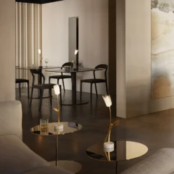 Slamp LED-Akku-Tischlampe Tulip, Fuß weiß