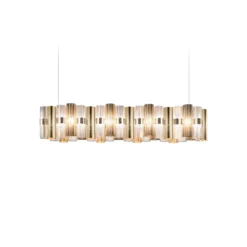 Slamp LED-Hängelampe La Lollo, goldfarben, 140 cm