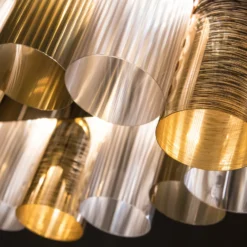 Slamp LED-Hängelampe La Lollo, goldfarben, 140 cm