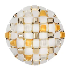 Slamp Mida Deckenleuchte, Ø 67 cm, amber/weiß