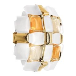 Slamp Mida Deckenleuchte, Ø 67 cm, amber/weiß