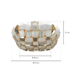 Slamp Mida Deckenleuchte, Ø 67 cm, gold/weiß