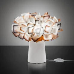 Slamp Tischleuchte Clizia, weiß/orange