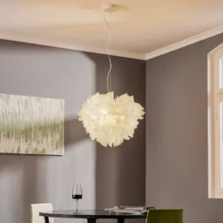 Slamp Veli Foliage Hängelampe weiß-transp. Ø 55cm