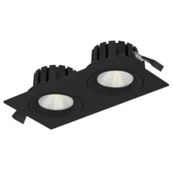 SLC DL04 Square X2 LED-Einbauleuchte 2700K schwarz