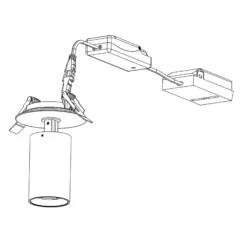 SLC LED-Einbauspot Art, 1-fl., schwarz, 2.700 K, Aluminium