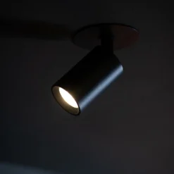 SLC LED-Einbauspot Art, 1-fl., schwarz, 2.700 K, Aluminium