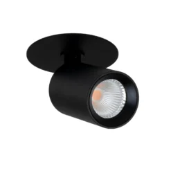 SLC LED-Einbauspot Art, 1-fl., schwarz, 2.700 K, Aluminium