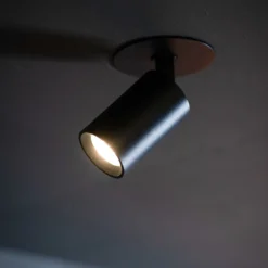 SLC LED-Einbauspot Art, 1-fl., schwarz, 3.000 K, Aluminium