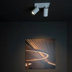 SLC LED-Einbaustrahler Art, 2-fl., weiß, 2.700 K, Aluminium