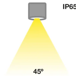 SLC MiniOne Fixed LED-Downlight IP65 schwarz 927