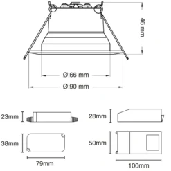 SLC One 360° SunLike LED-Einbauleuchte schwarz 930