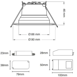 SLC One 360° SunLike LED-Einbauleuchte weiß 927
