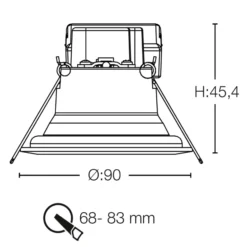 SLC One 360° SunLike LED-Einbauleuchte weiß 927