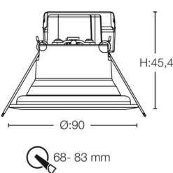 SLC One 360° SunLike LED-Einbauleuchte weiß 930