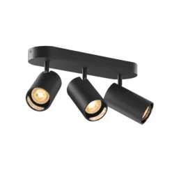 SLV Asto Tube Deckenspot GU10 3-flg linear schwarz