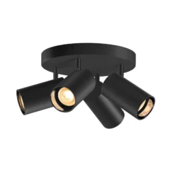 SLV Asto Tube Deckenspot GU10 4-flg. rund schwarz