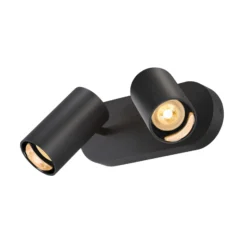 SLV Asto Tube Deckenspot GU10 zweiflammig schwarz