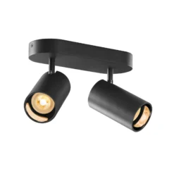 SLV Asto Tube Deckenspot GU10 zweiflammig schwarz