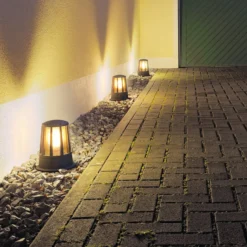 SLV Cone - anthrazitfarbene Sockelleuchte , IP54