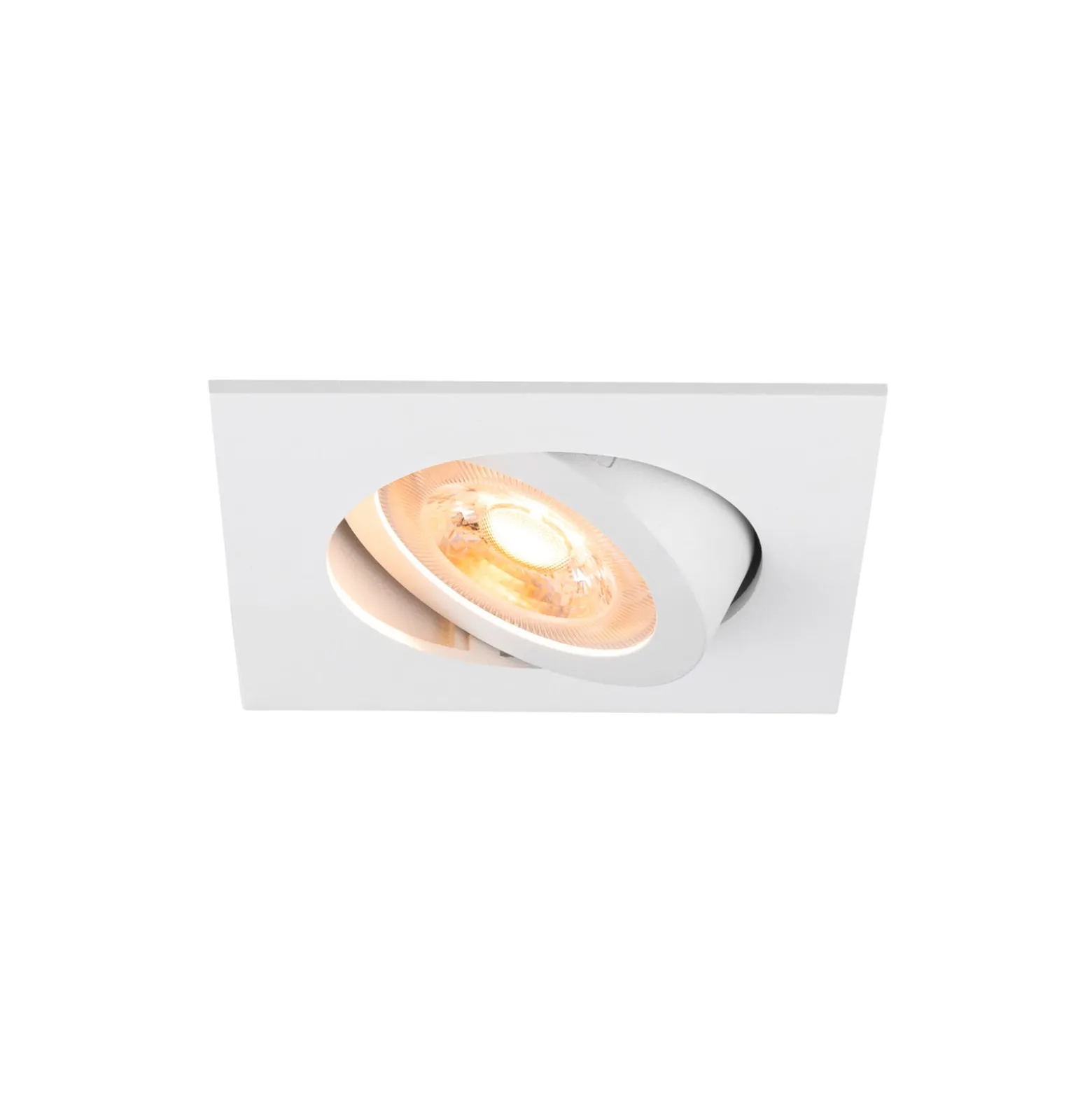 SLV Deckeneinbauleuchte New Tria, weiß, Alu, Länge 8,2 cm