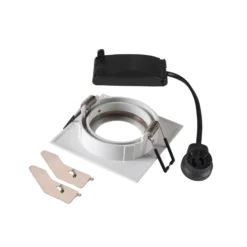 SLV Deckeneinbauleuchte New Tria, weiß, Alu, Länge 8,2 cm