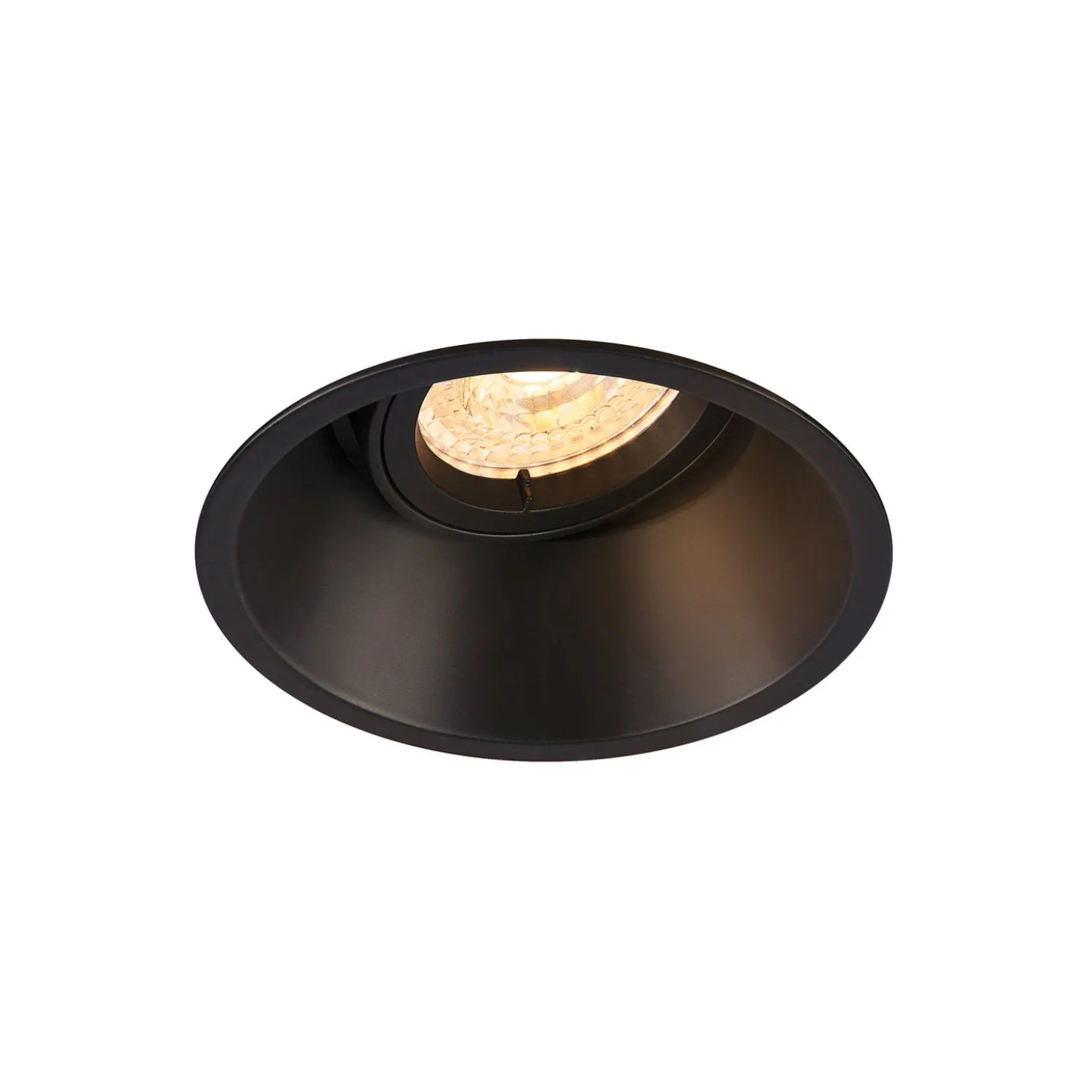 SLV Einbaulampe Horn, QPAR51, schwarz, Aluminium, Ø 10,5 cm