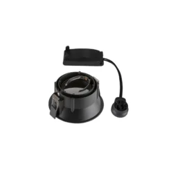 SLV Einbaulampe Horn, QPAR51, schwarz, Aluminium, Ø 10,5 cm