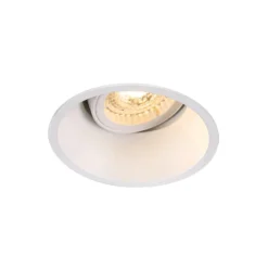 SLV Einbaulampe Horn, QPAR51, weiß, Aluminium, Ø 10,5 cm
