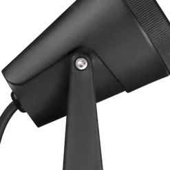 SLV Erdspießleuchte Samrina, schwarz, Kunststoff, Höhe 13 cm