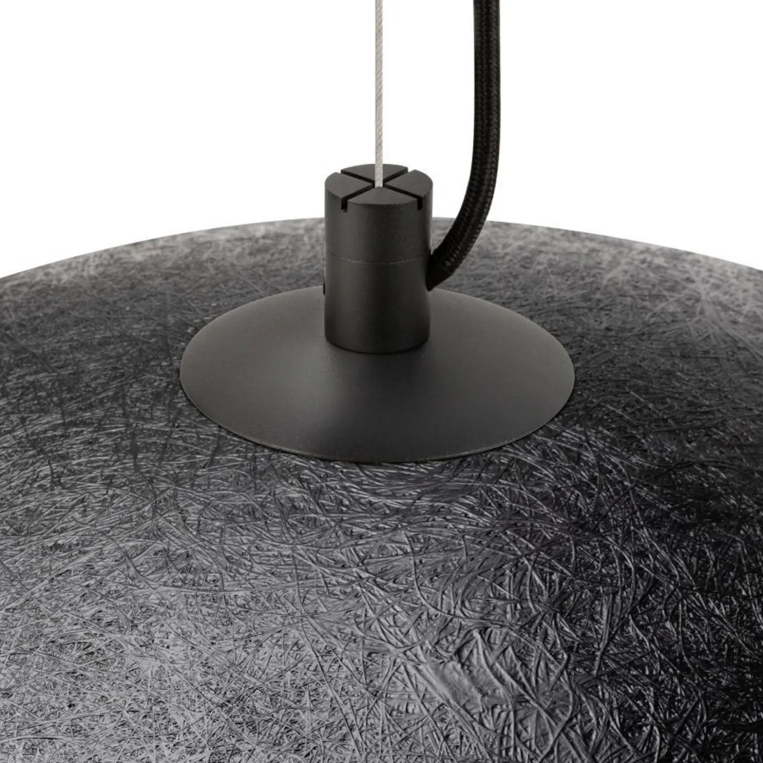SLV Hängelampe Forchini, 70 cm schwarz/goldfarben Kunststoff