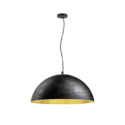 SLV Hängelampe Forchini, 70 cm schwarz/goldfarben Kunststoff