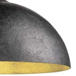 SLV Hängelampe Forchini, 50 cm schwarz/goldfarben Kunststoff