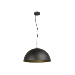 SLV Hängelampe Forchini M, 50 cm, schwarz/goldfarben, Metall