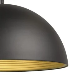 SLV Hängelampe Forchini M, 50 cm, schwarz/goldfarben, Metall