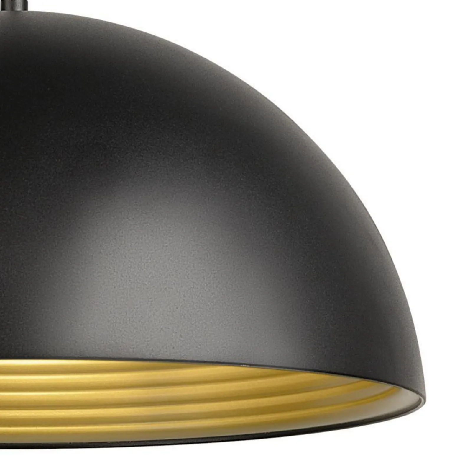 SLV Hängelampe Forchini M, 40 cm, schwarz/goldfarben, Metall