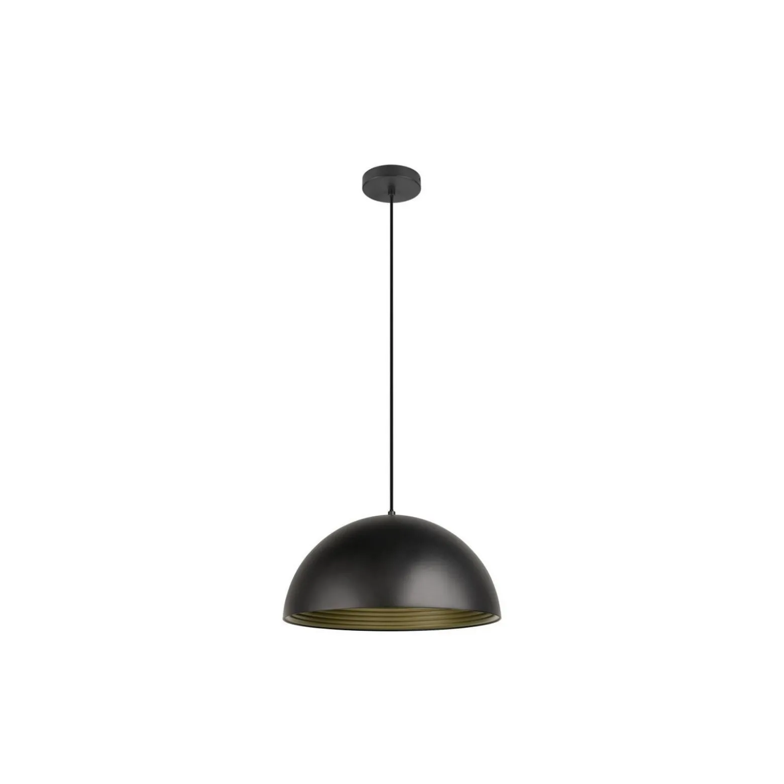 SLV Hängelampe Forchini M, 40 cm, schwarz/goldfarben, Metall