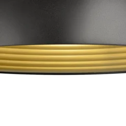 SLV Hängelampe Forchini M, 40 cm, schwarz/goldfarben, Metall