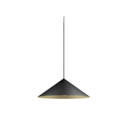 SLV Hängelampe Magico, Ø 55 cm, schwarz/goldfarben, Metall