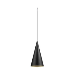 SLV Hängelampe Magico, Ø 21 cm, schwarz/goldfarben, Metall