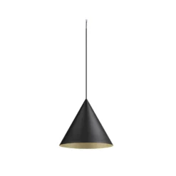 SLV Hängelampe Magico, Ø 38 cm, schwarz/goldfarben, Metall