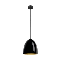 SLV Hängelampe Para Cone, Ø 30 cm, schwarz/goldfarben