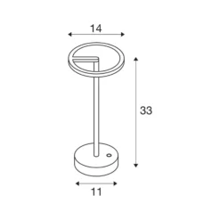 SLV LED-Akkulampe Vinolina One, weiß, 2.700 K, Höhe 33 cm