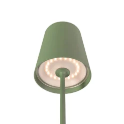 SLV LED-Akkulampe Vinolina Two, grün, Alu, Ø 11 cm, IP65