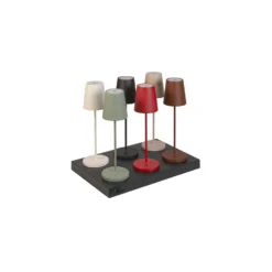 SLV LED-Akkulampe Vinolina Two, grün, Alu, Ø 11 cm, IP65