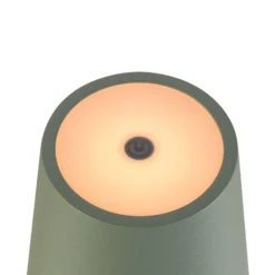SLV LED-Akkulampe Vinolina Two, grün, Alu, Ø 11 cm, IP65