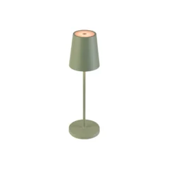 SLV LED-Akkulampe Vinolina Two, grün, Alu, Ø 11 cm, IP65