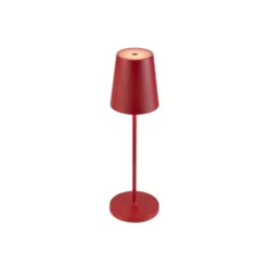 SLV LED-Akkulampe Vinolina Two, rot, Alu, Ø 11 cm, IP65, CCT