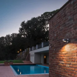 SLV LED-Außenwandlampe Eskina Spot Sensor anthrazit CCT IP54